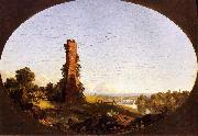 Frederic Edwin Church New England Landscape with Ruined Chimney oil painting